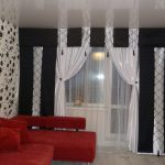 Rideaux noir et blanc pour le salon