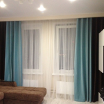Rideaux bicolores avec tulle