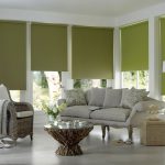 Stores en tissu olive