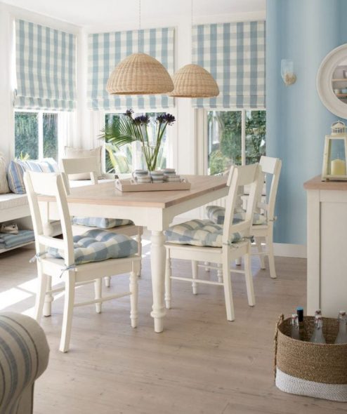 Intérieur bleu pour la cuisine