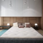 Podium de matelas dans la chambre moderne