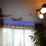 Illuminated ceiling cornice for a cozy atmosphere