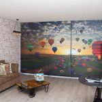 Balloon Parade sur les rideaux du salon