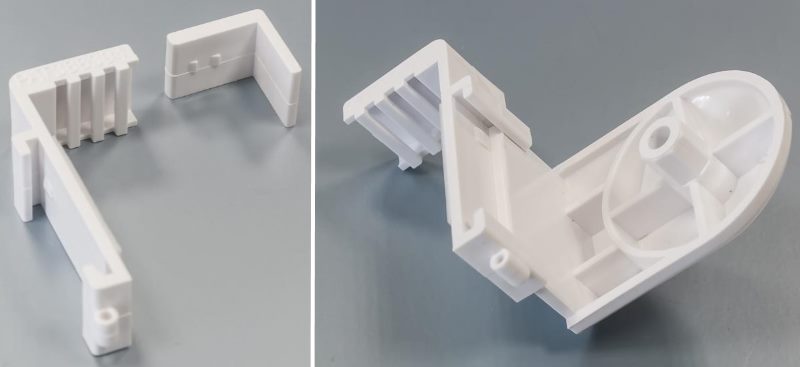 Supports en plastique pour la fixation du store sur le vantail mobile