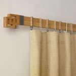 Tringle à rideaux en bois rectangulaire