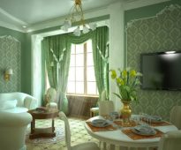 La décoration luxueuse de la grande salle