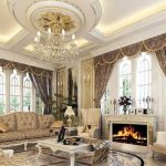 Elegant ceiling cornice for curtains