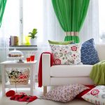 Sappige groene gordijnen - een helder accent in het interieur