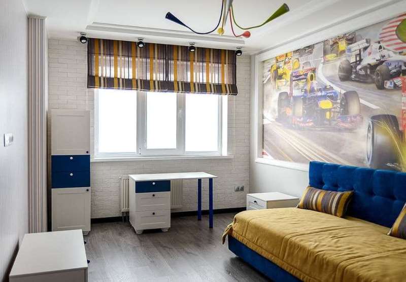 Chambres d'enfants lumineuses avec stores romains translucides