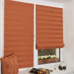 Stores en tissu sur 2 portes
