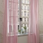 Fine rideaux rose clair