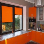 Color range rolshtor in tone of kitchen set