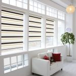Rideaux bicolores chambre blanche douillette jour-nuit