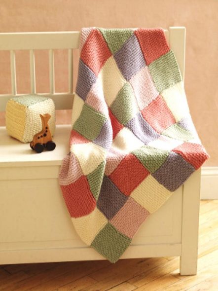 Patchwork Patchwork de carrés multicolores