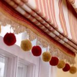 Cascading Roman Blinds with Pompoms