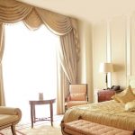 Pelmet classique en tissu pour chambre claire