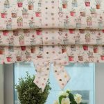 Beautiful Roman curtain of two types of fabric