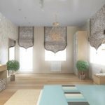 Beautiful roman blinds for a spacious room