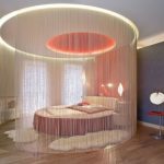 Rebord flexible rond avec lumière pour zonage lit rond
