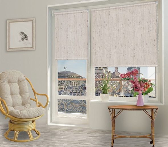 Linen roller blinds
