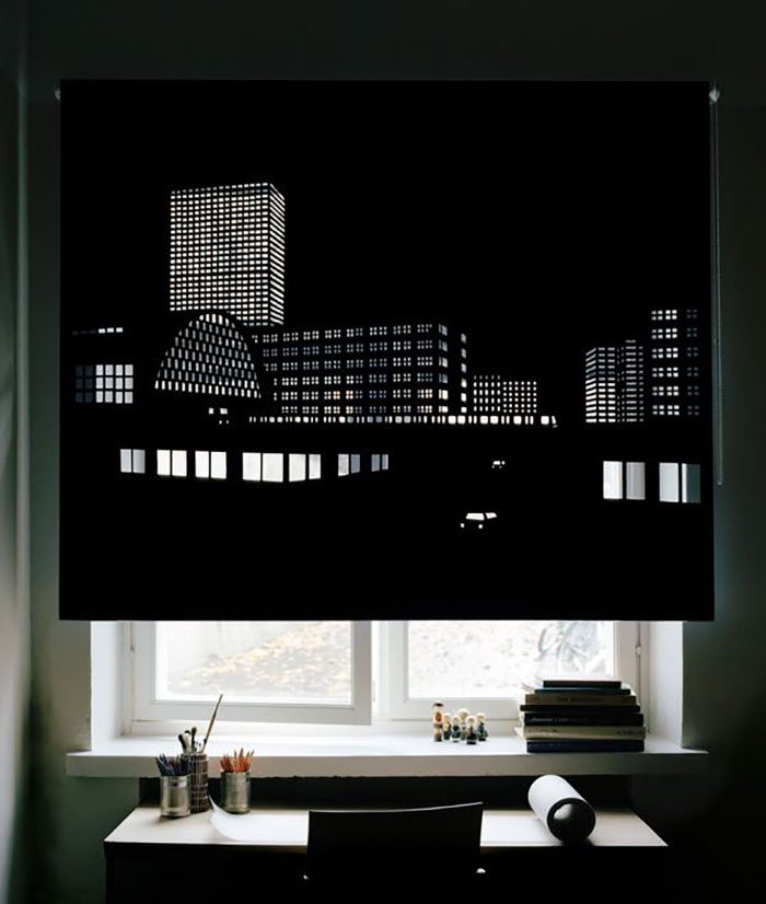 Immagine di megapolis con tende forate