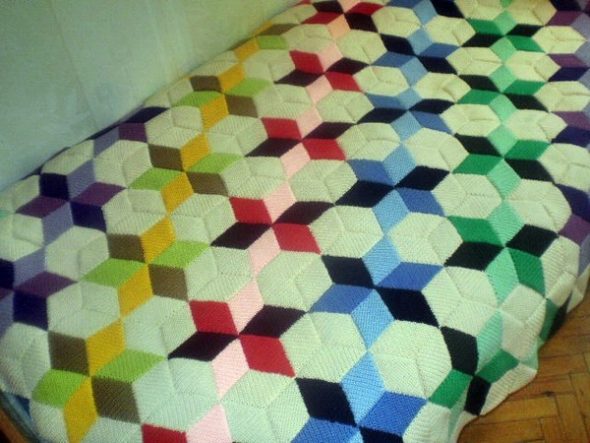 Housse à carreaux losange