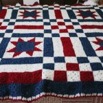 Plaid en patchwork à motifs étoiles