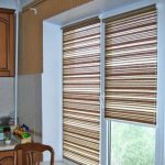 Striped Roller Blinds for the kitchen window