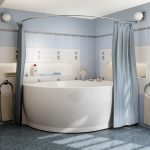 Halbrunde Traufe für Badezimmer mit unregelmäßiger Form