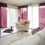 Rideaux translucides couleur bordeaux et crème
