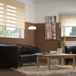 Roller blinds day and night for the living room