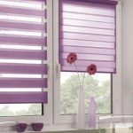 Curtains day-night in lilac