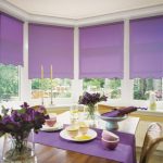 Stores lilas pour la salle à manger