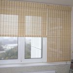 Folding bamboo curtains for window