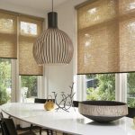 Stylish blinds in the cozy living-dining room