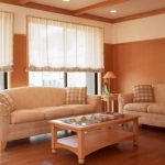 Light translucent roman blinds for panorman windows in the living room