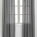 Rideaux gris foncé pour la porte du balcon