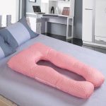 Oreiller anatomique à pois pour femmes enceintes