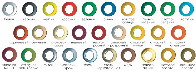 Cringles multicolore per l'installazione sui vestiti