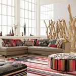 Décor de salon patchwork blanc