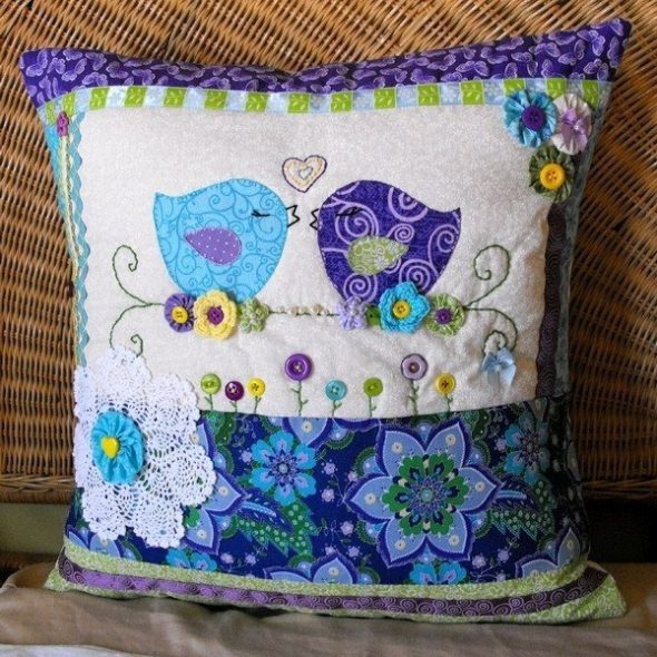 Coussin décoratif patchwork