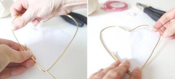 Nous formons un coeur de fil