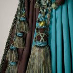 Jolies jarretelles pour rideaux couleur turquoise