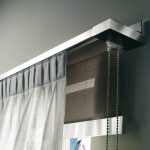 Metal curtain rod for combined curtains