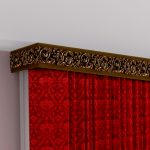 Rectangular cornice with gilded ornament