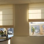 Rideaux romains légers dans la conception de bureau