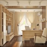 Conception de bureau avec des meubles