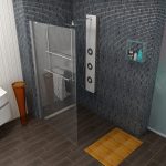 Shower rack without a tray in the bathroom