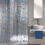 Polyethylene curtain with blue drops