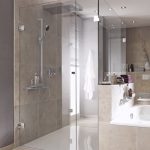 Glass and ceramics in the shower interior